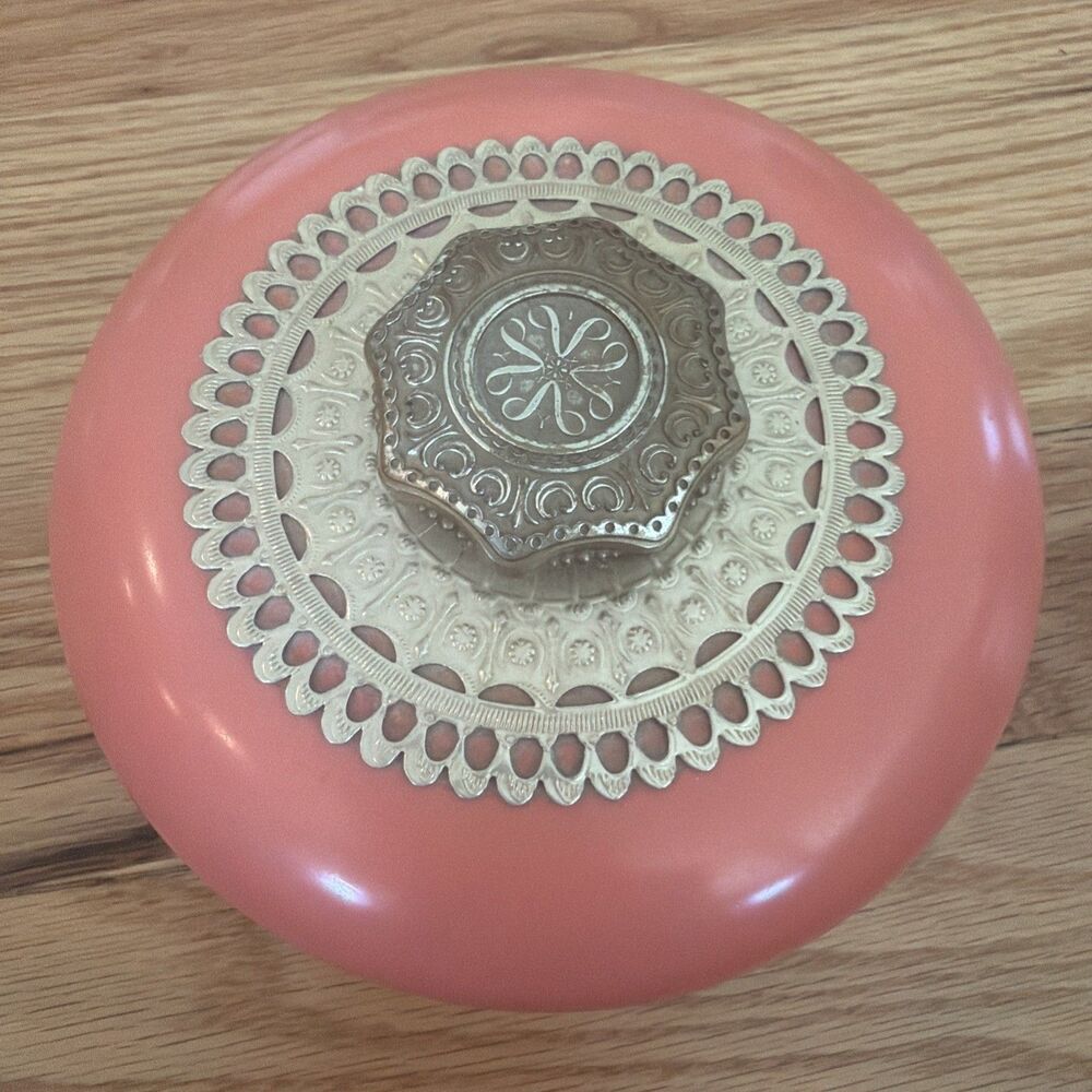 Vintage Avon Unforgettable Beauty Dusting Powder Coral & Gold Empty- NO POWDER